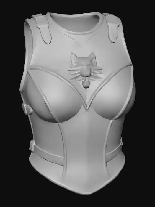 3D model for Wolf Emblem Breastplate