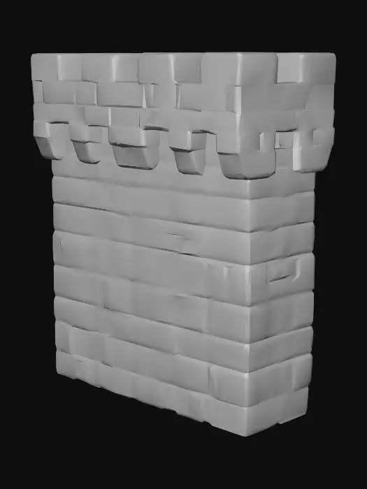 3D model for Castle Wall Fragment