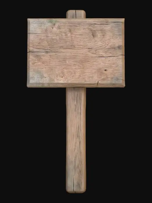 3D model for Weathered Timber Signpost