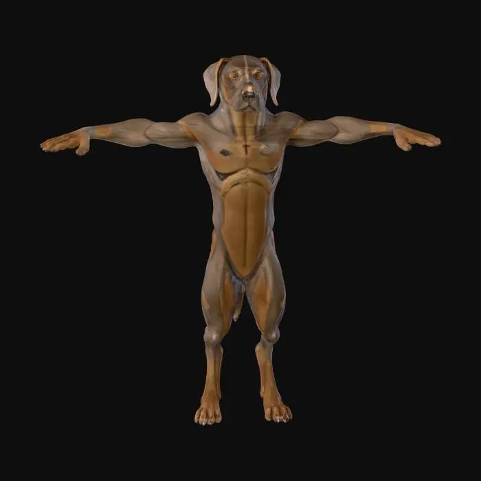 3D model for perfect example of sherppard dog 3D model in animal  standing position