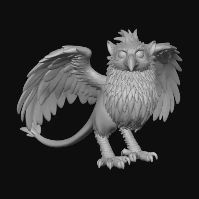 3D model for griffon perfect posture clear feathers
 eagle's head and  lion 4 legs