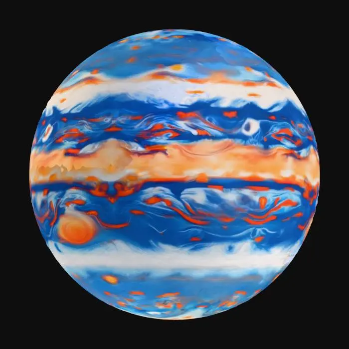 3D model for gas giant planet in transparent background