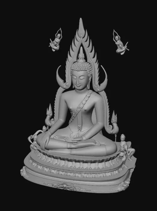 3D model for Golden Buddha in Meditation