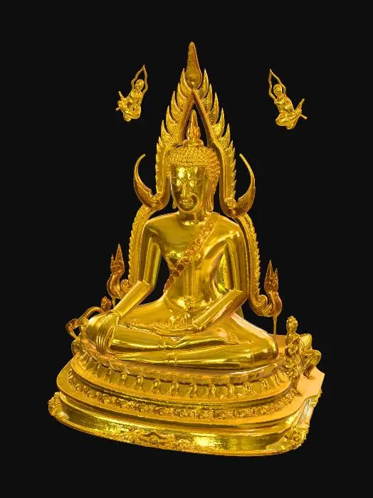 3D model for Golden Buddha in Meditation