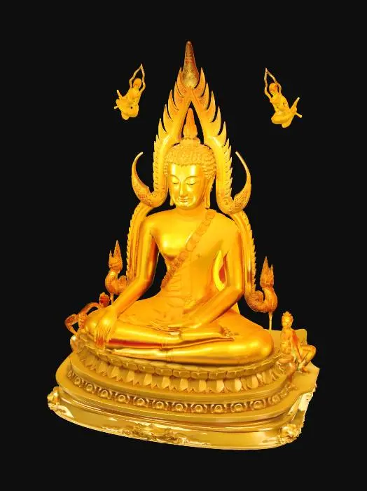 3D model for Golden Buddha in Meditation