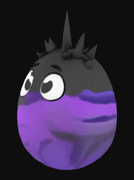 3D model for Regullar cartoon Shadow secret Egg to my roblox gatcha game with cartoon Shadow secret texture