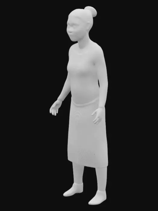 3D model for Elderly Woman Illustration