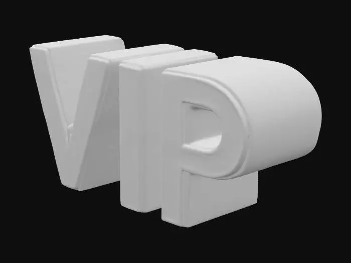3D model for VIP Neon Sign