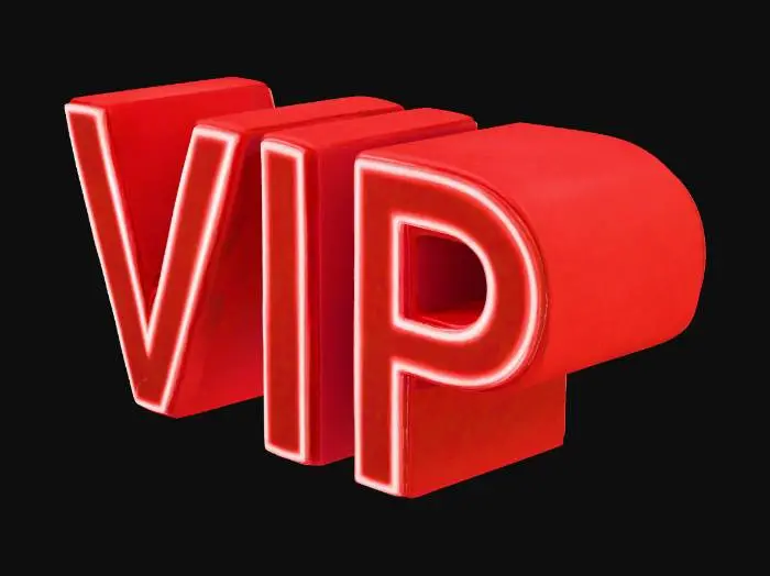3D model for VIP Neon Sign