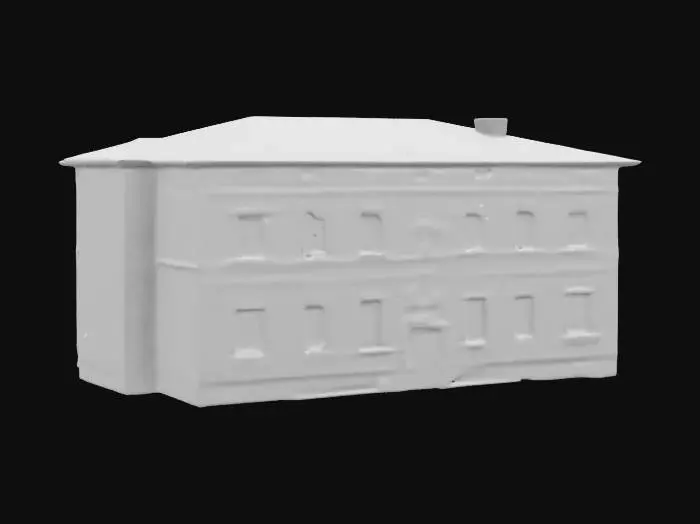 3D model for Brick Building with Windows