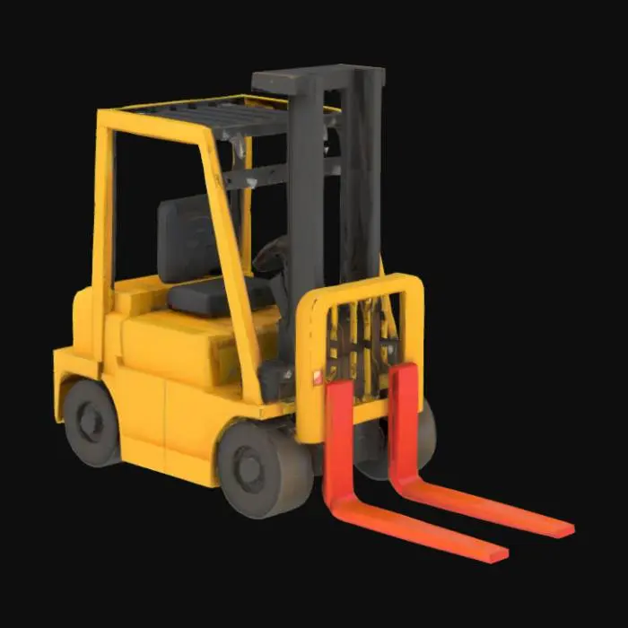 3D model for grua horquilla de bodega low poly


