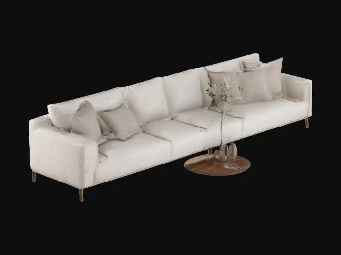3D model for Serene Living Room Sofa
