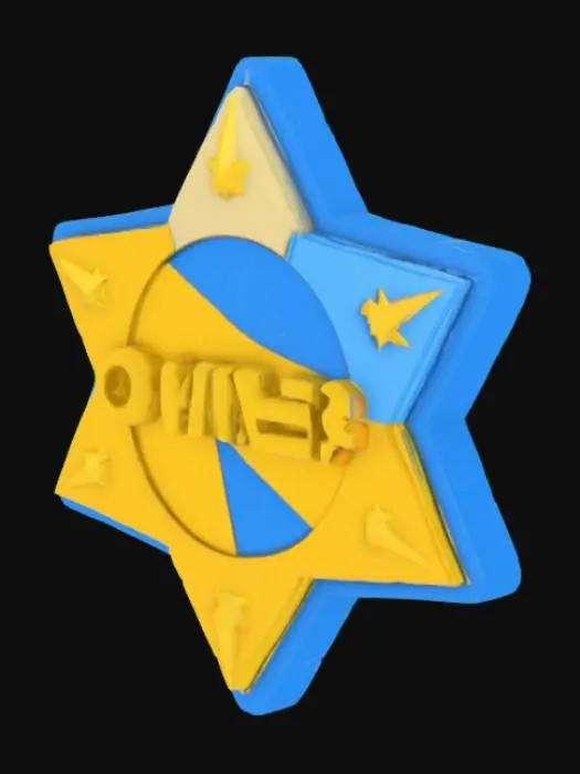 3D model for low poly owner badge