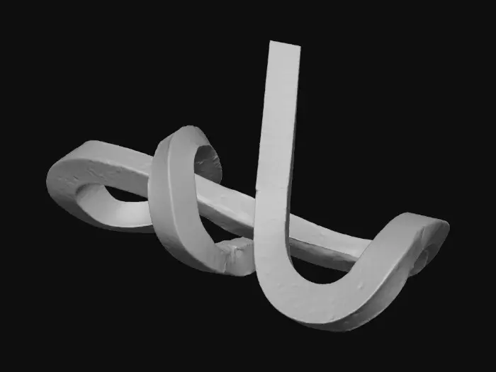 3D model for 絲帶雕塑模型