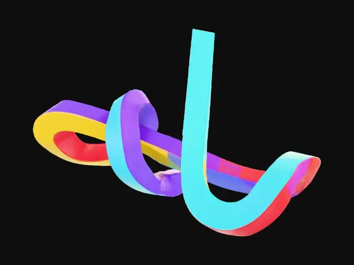 3D model for 絲帶雕塑模型