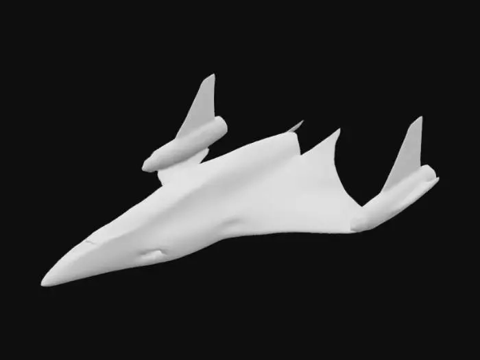 3D model for a futuristic aeroplane
