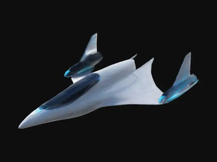 3D model for a futuristic aeroplane
