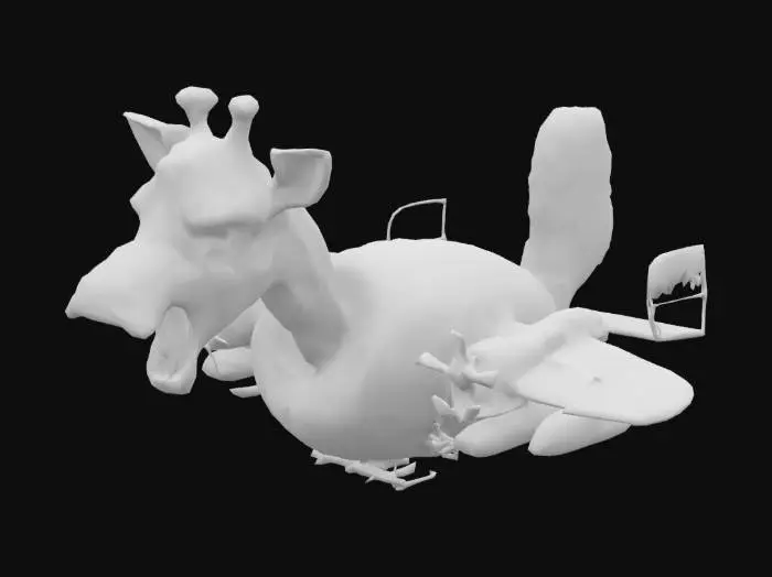 3D model for Giraffe Melon Airship