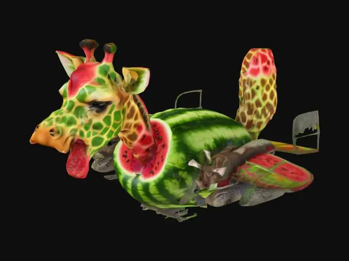 3D model for Giraffe Melon Airship