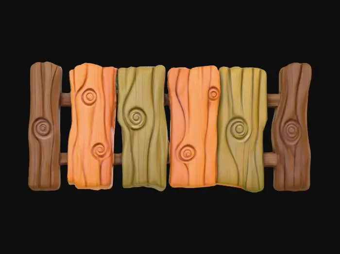 3D model for Swirly Wooden Fence
