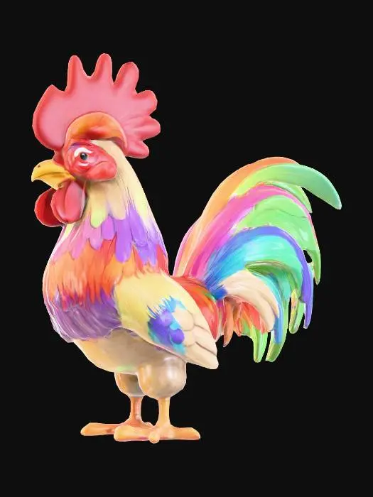 3D model for Colorful Rooster Pride