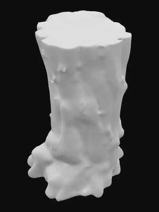 3D model for stylized tree stump, nature assets, mossy stump,