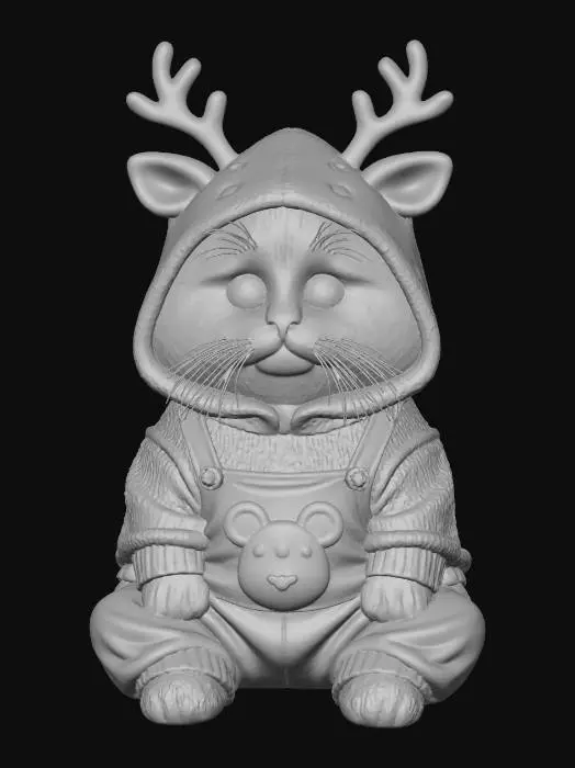 3D model for Reindeer Kitten Cuteness, #Christmas2025#
