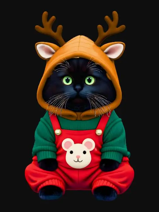 3D model for Reindeer Kitten Cuteness, #Christmas2025#