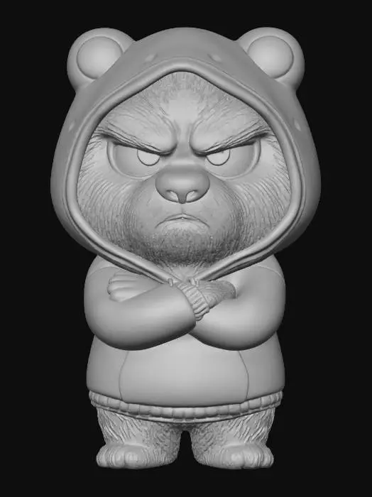 3D model for Grumpy Hoodie Bear
