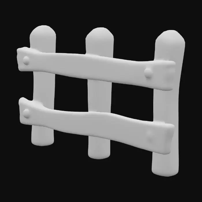 3D model for Wooden Cartoon Fence