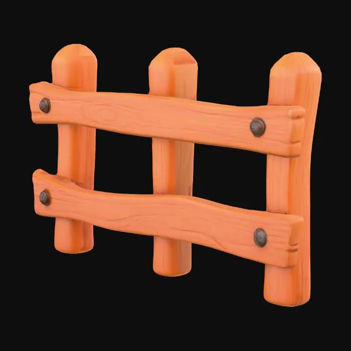 3D model for Wooden Cartoon Fence