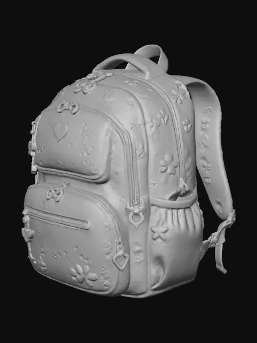 3D model for A pink girly book bag for traveling