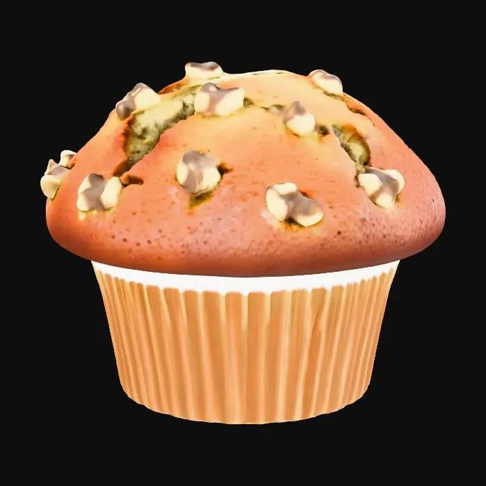 3D model for Banana nut brown muffin