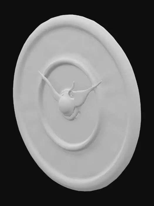 3D model for Vintage Winged Clockface