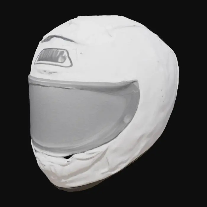 3D model for Motorcycle Helmet White