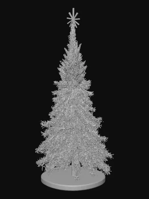 3D model for cyber christmas tree with blue lights, 4k, #Christmas2025#