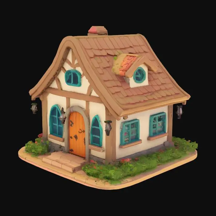 3D model for Town building, Stylized, Game Assets