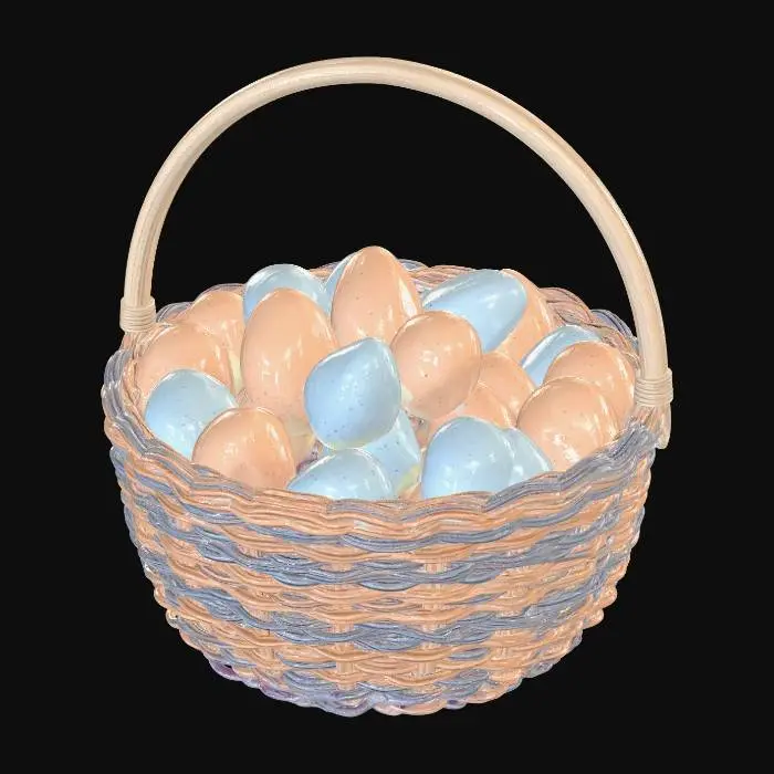 3D model for Pastel Easter Egg Basket, #EasterEgg2026#