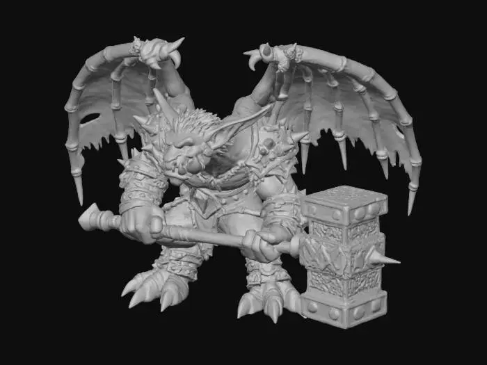 3D model for Gargoyle Warrior