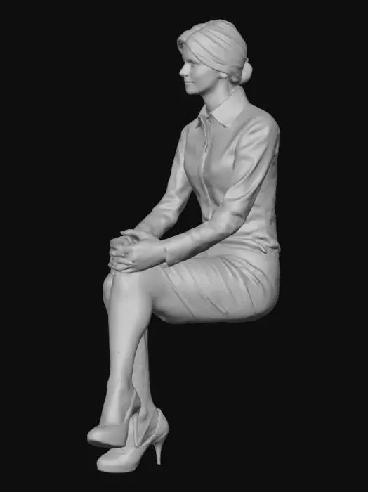 3D model for Seated Professional Woman