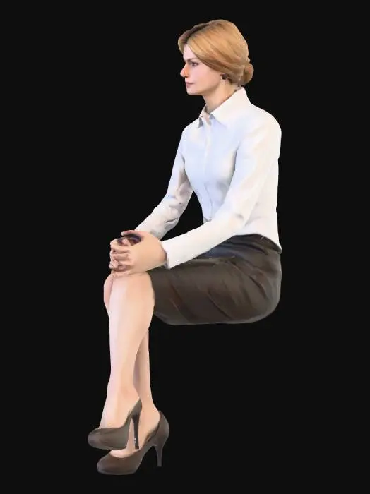 3D model for Seated Professional Woman