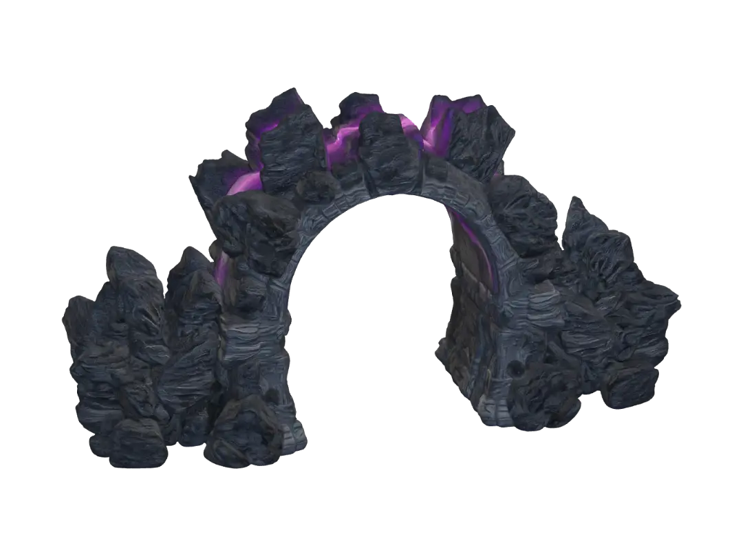 Mystical Portal - Basalt 3D model, vytvořený pomocí AI