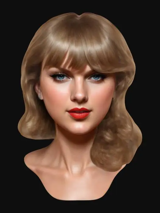 3D model for Taylor Swift head portrait, ultra realiste, #women#