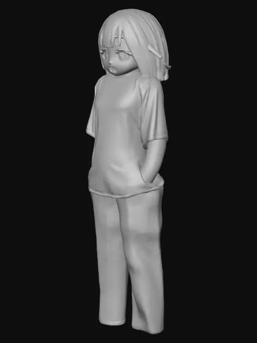 3D model for Anime Grunge Style