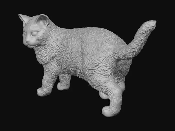3D model for Gray Cat Sculpture