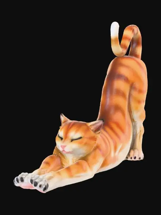 3D model for Stretching Cat Statue