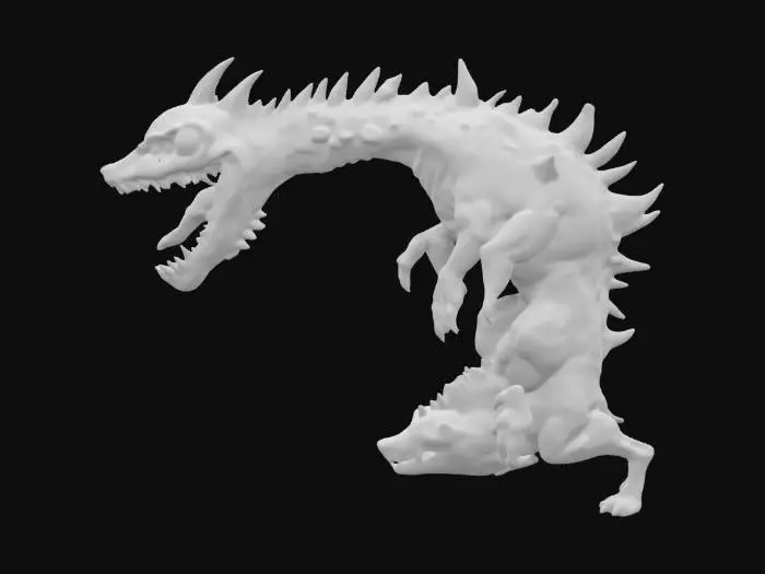 3D model for Two-Headed Spiky Creature