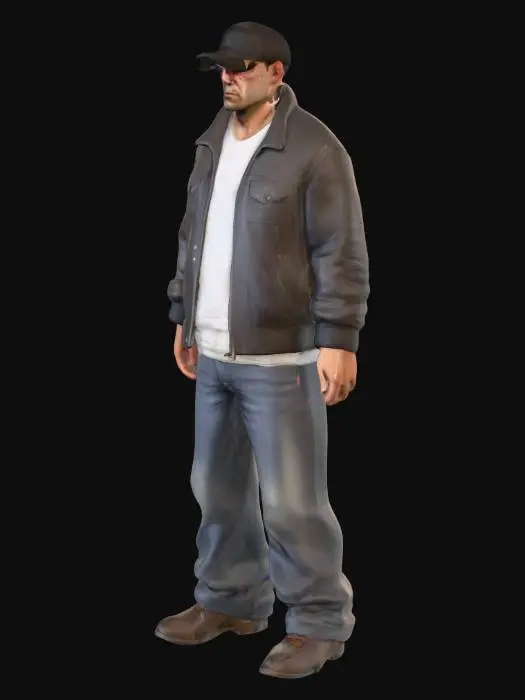 3D model for grand theft auto gangster character