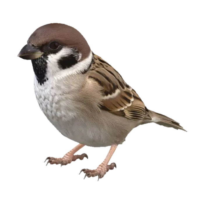 Model 3D House Sparrow on a Concrete Wall - Bird, dijana oleh AI