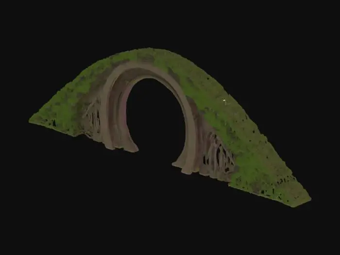 3D model for Stargate inside a shelter within a hill